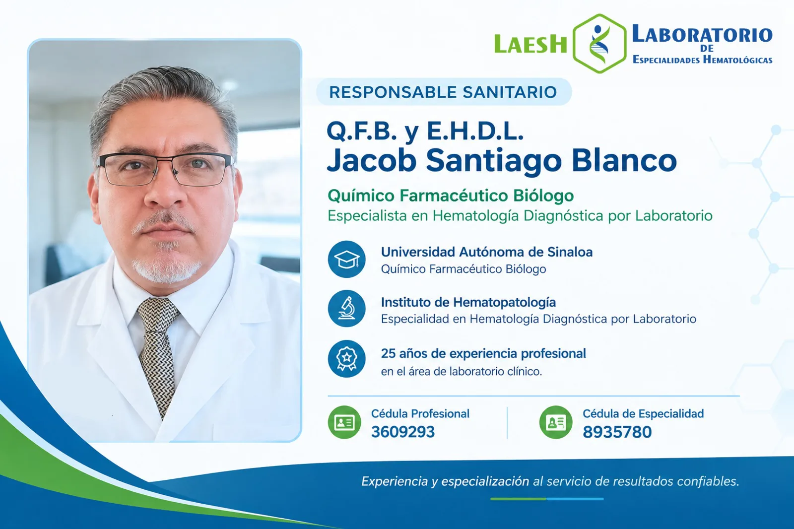 Responsable Sanitario Q.F.B. Jacob Santiago Blanco